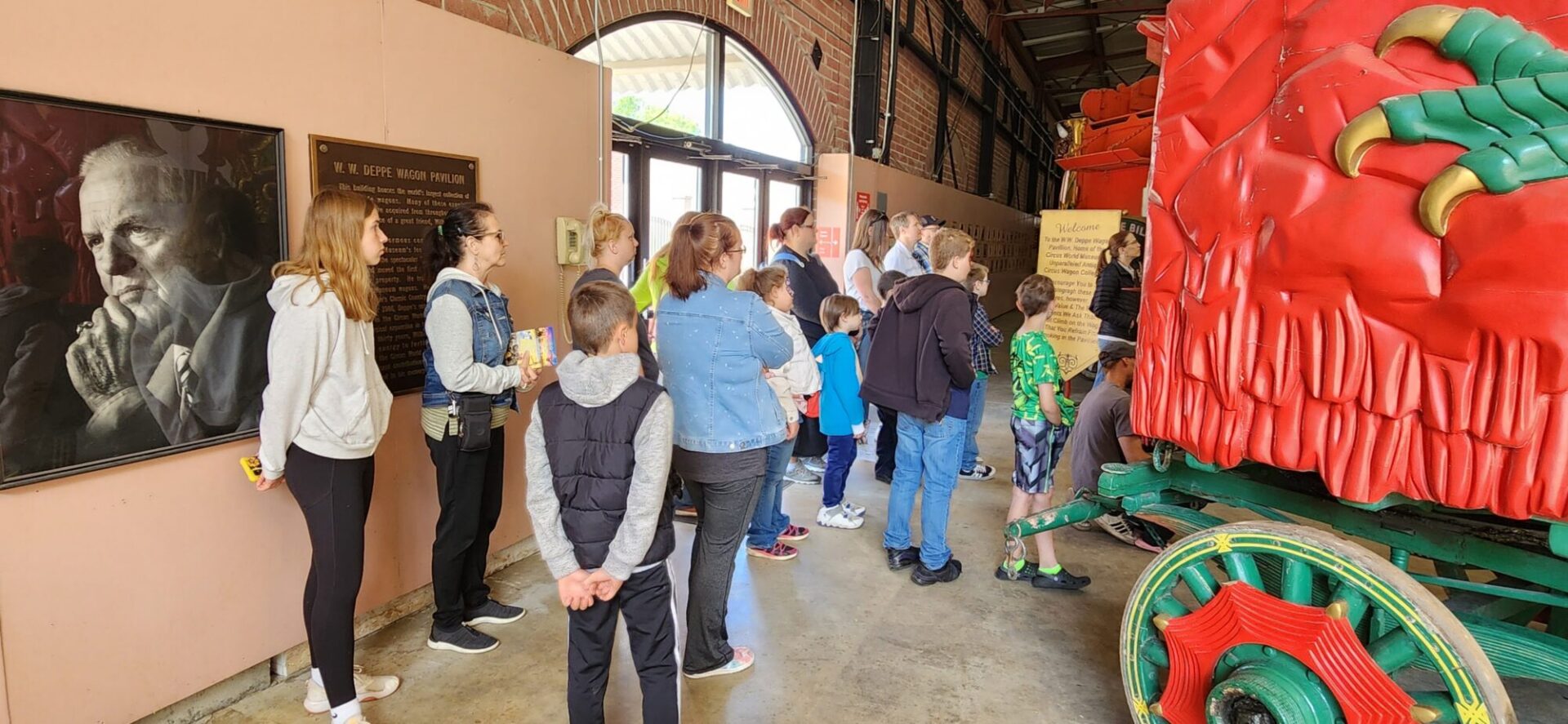 People in the circus museum