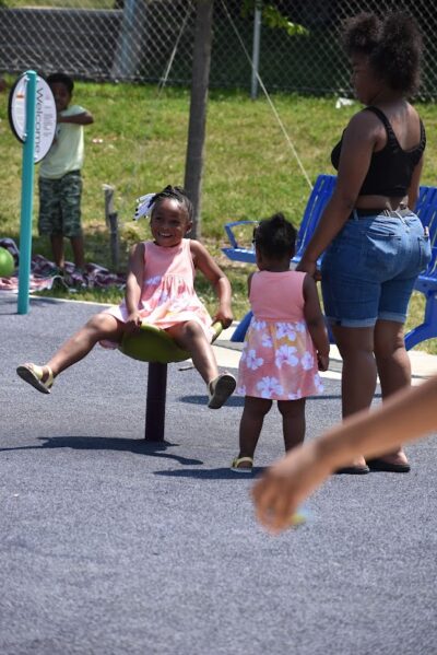 girls playing in the park