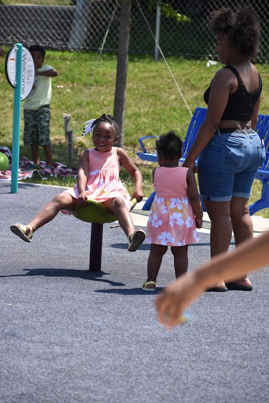 girls playing in the park